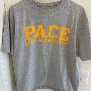 Gray PACE University T-Shirt